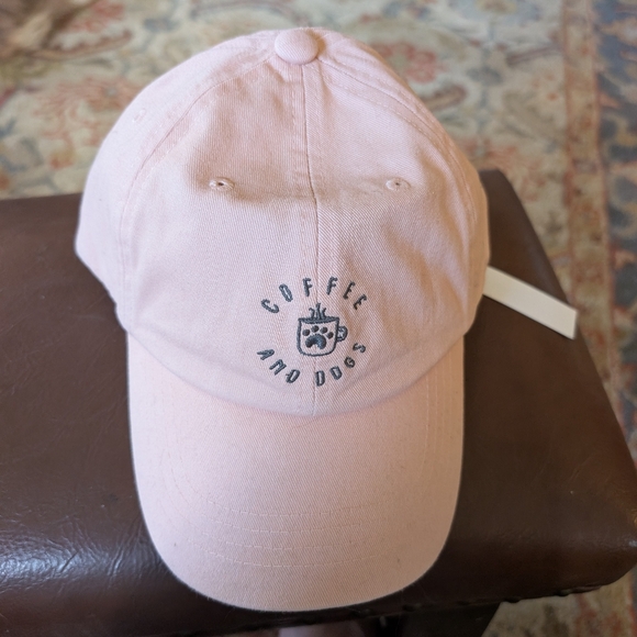 hatphile Accessories - Pink Baseball Cap with Coffee and Dogs Logo